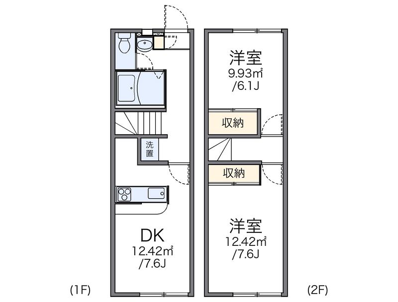 レオパレスサザンクロス 間取図