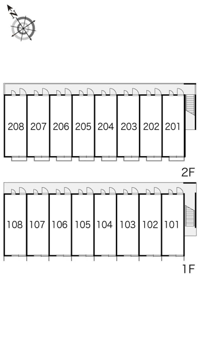 レオパレスサニーサイドヒライ 間取配置図