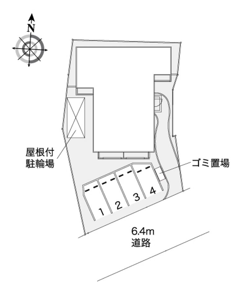 レオパレス別所新町ＬＡ１ 配置図