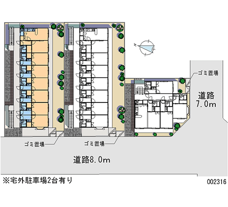 レオパレス亀有第３ 区画図