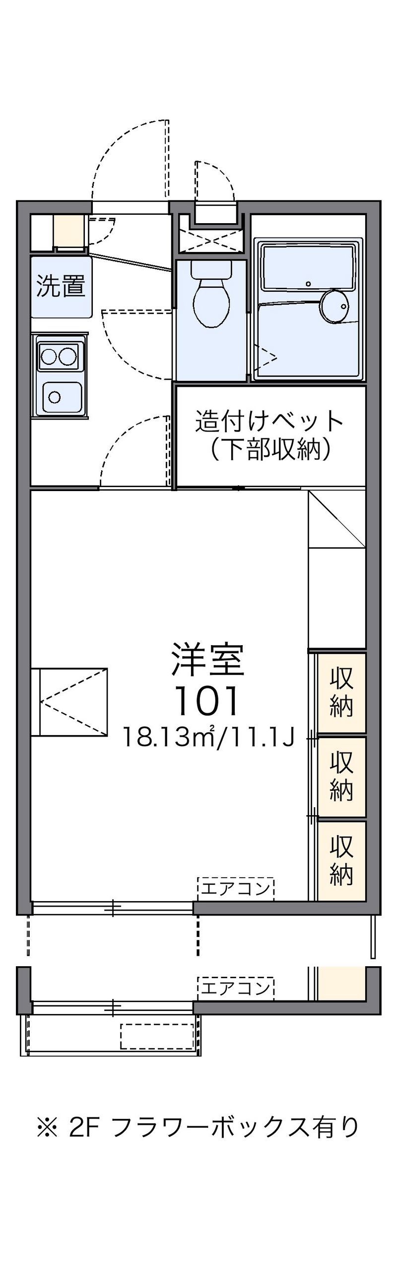 レオパレスイーストライト白井 間取図