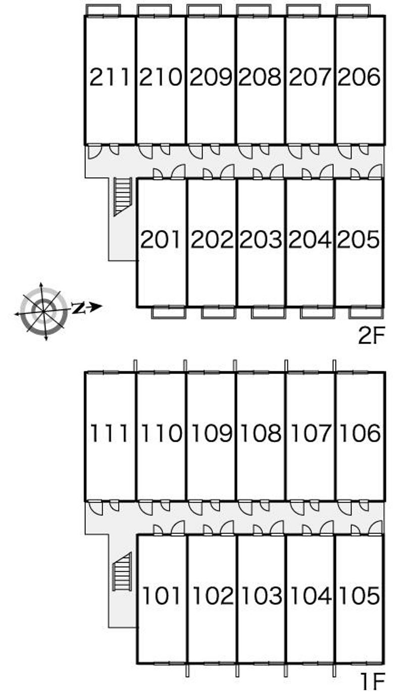 レオパレスカクタス 間取配置図