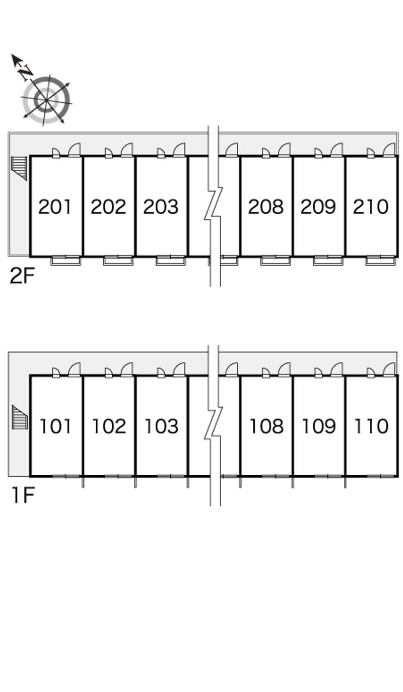 レオパレスフランボワーズⅡ 間取配置図