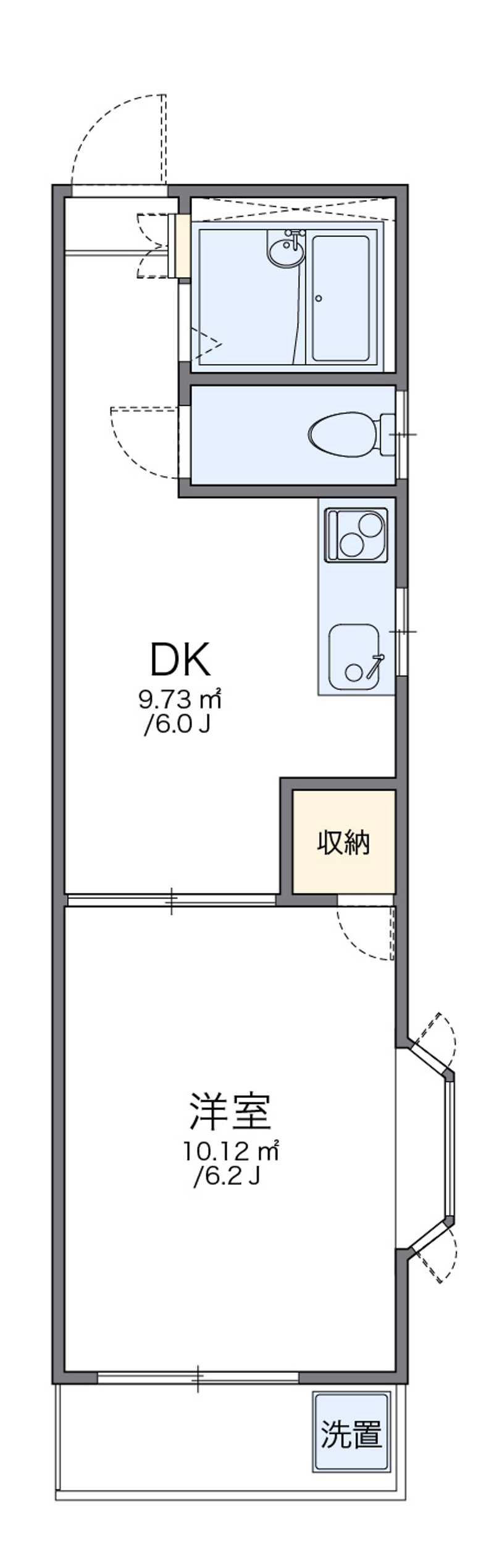 レオパレス本城東四番館 間取り