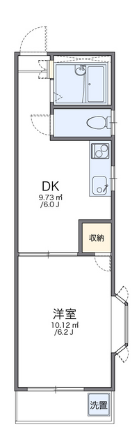 レオパレス本城東四番館 間取り図