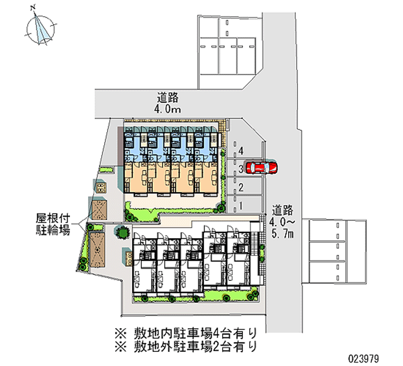 レオパレスくうる 月極駐車場