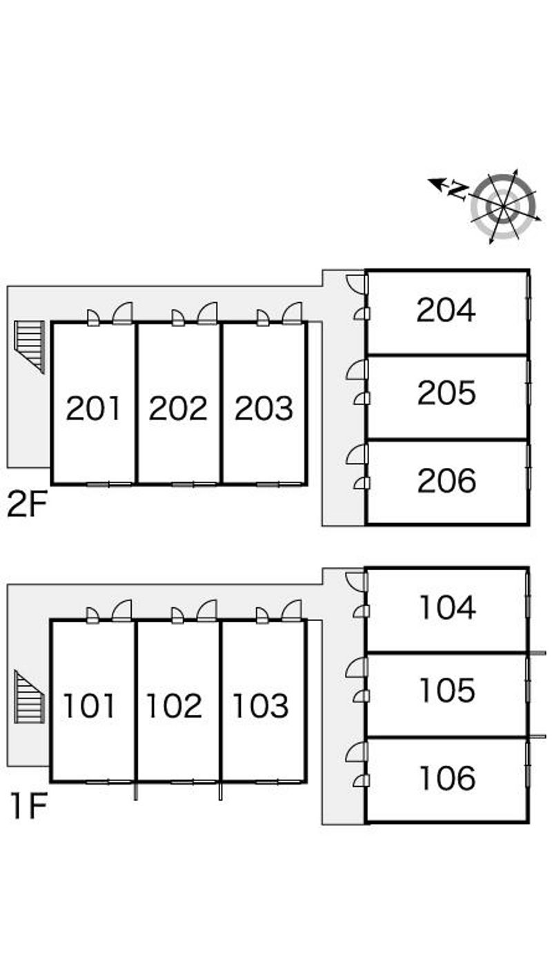 レオパレス岩山口 間取配置図