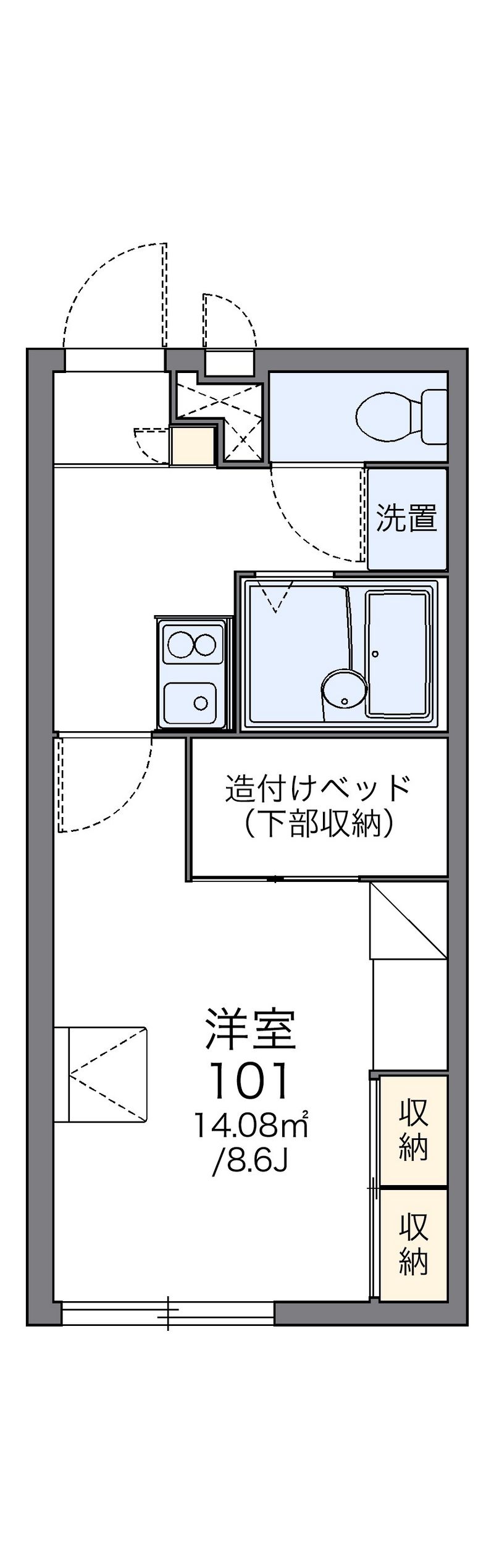 レオパレスライラック 間取図