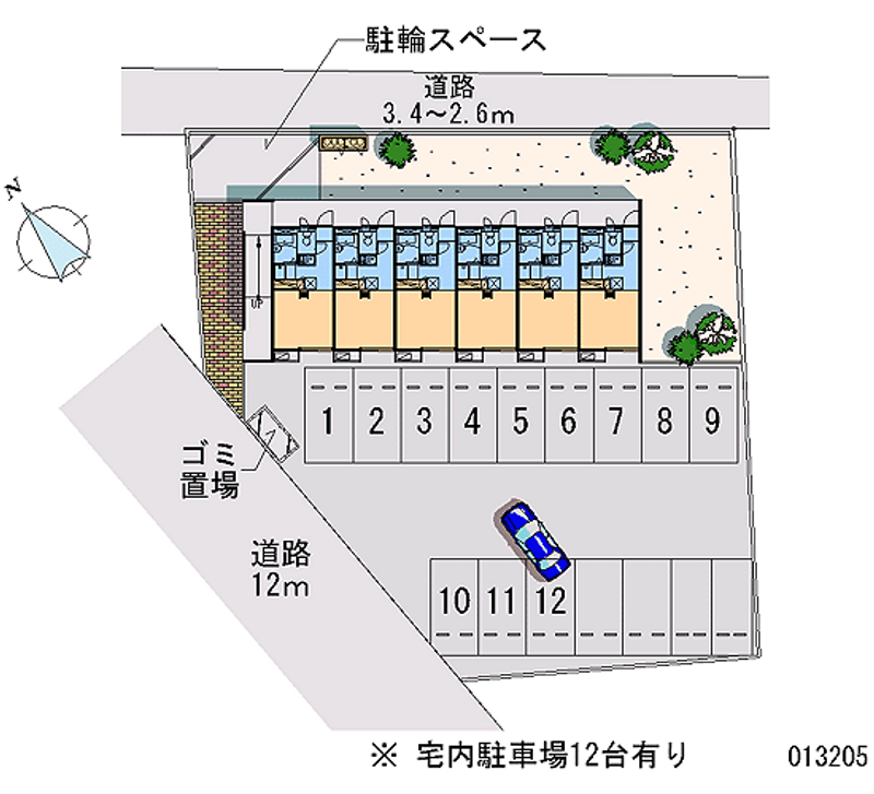 レオパレス中央 月極駐車場