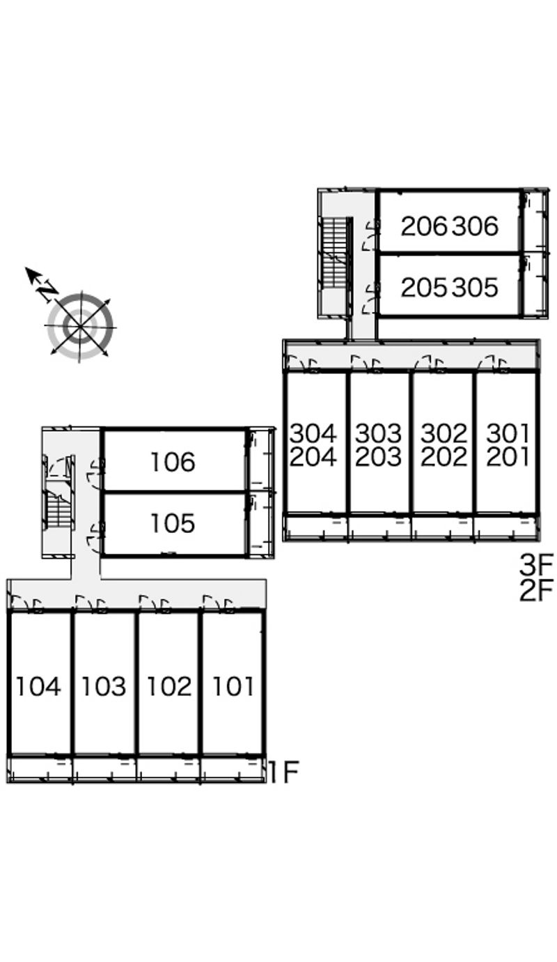 レオパレスウィンドヒル 間取配置図