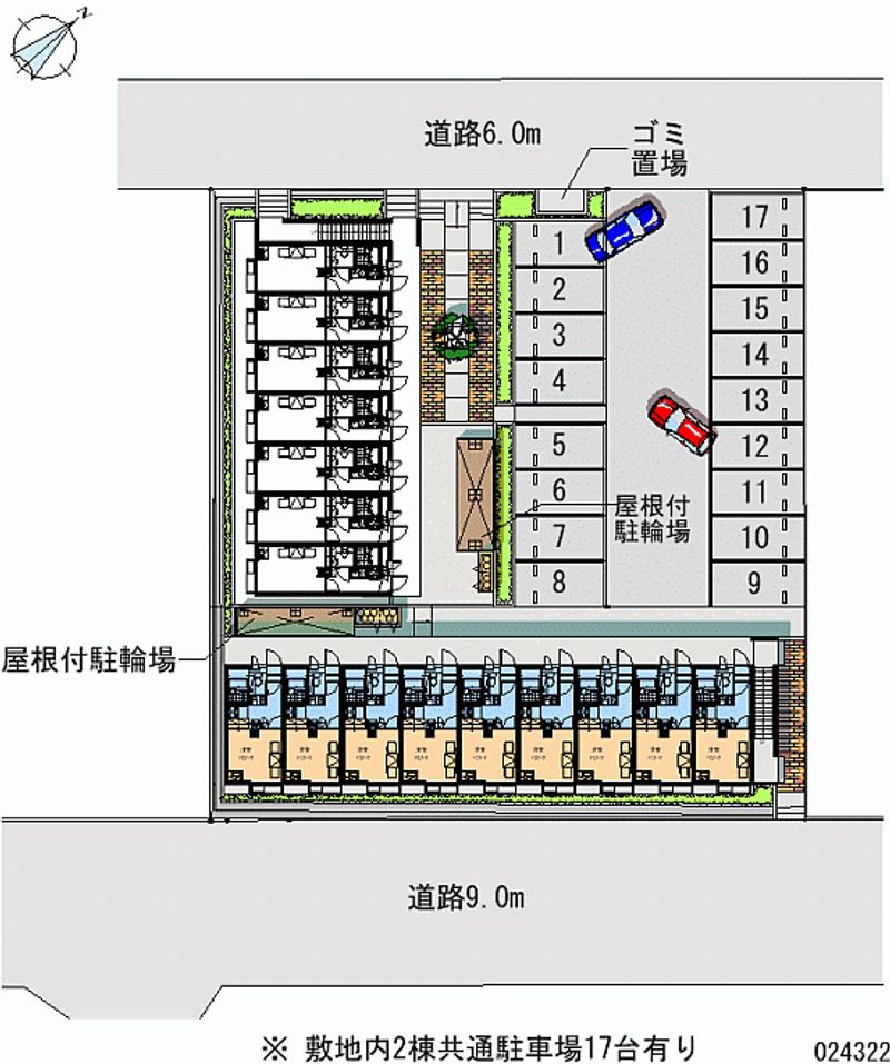 レオパレスオークス　Ｂ 月極駐車場