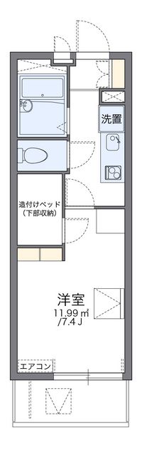 レオパレス翡翠第一 間取り図