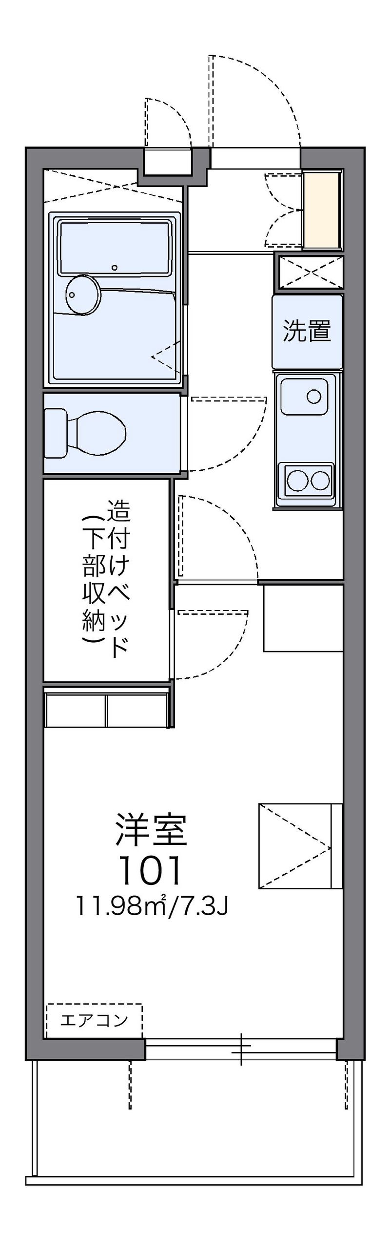 レオパレス中川ＭＴＭ 間取図
