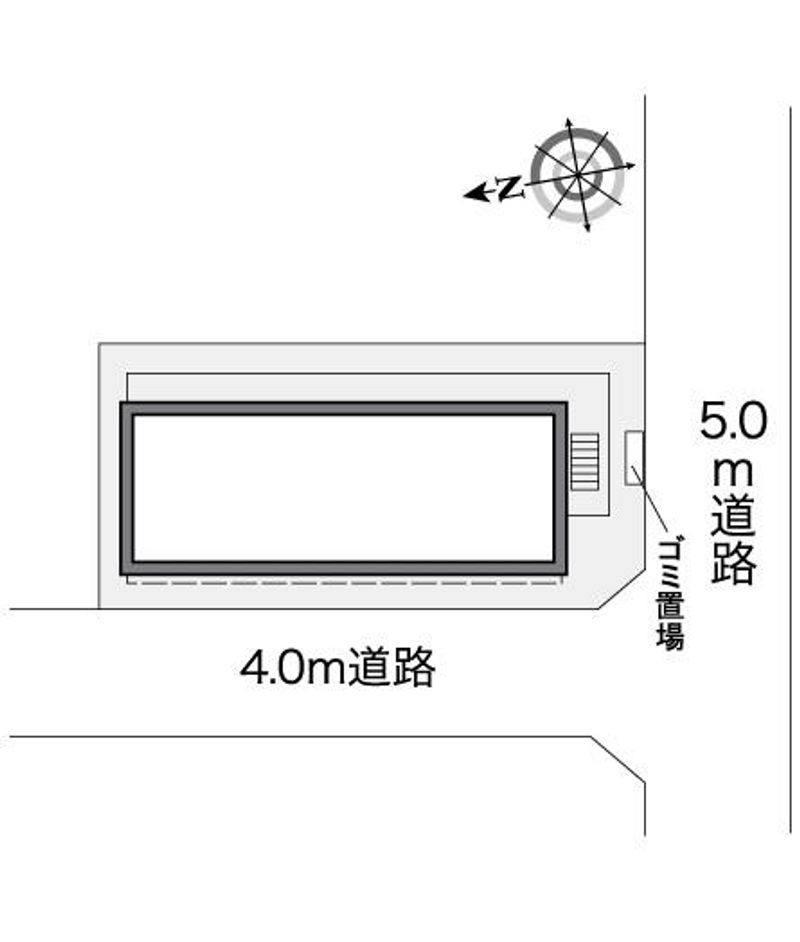 レオパレスウエスト　梅屋敷 配置図