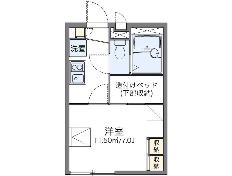 レオパレスワカホ 間取図