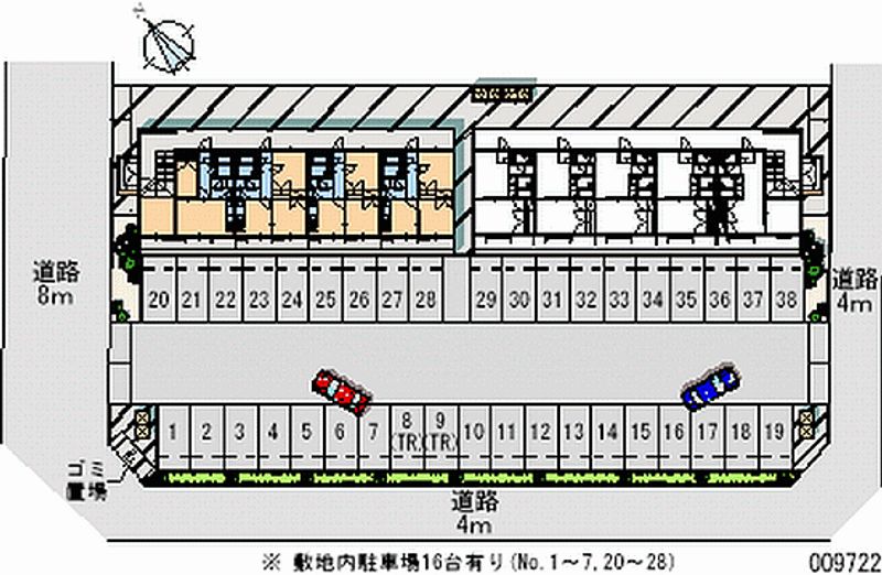 レオパレス市毛Ｂ 区画図