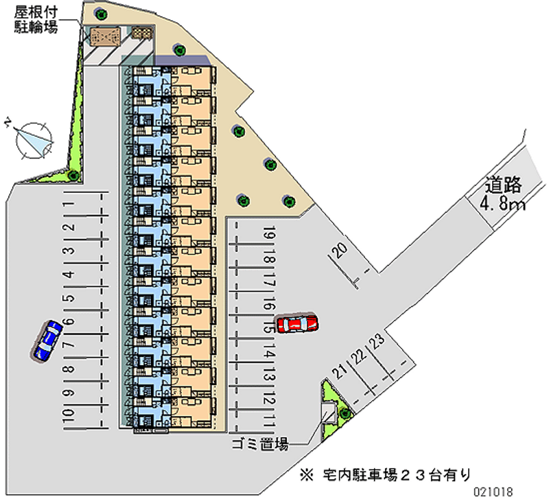 レオパレスＧ 月極駐車場