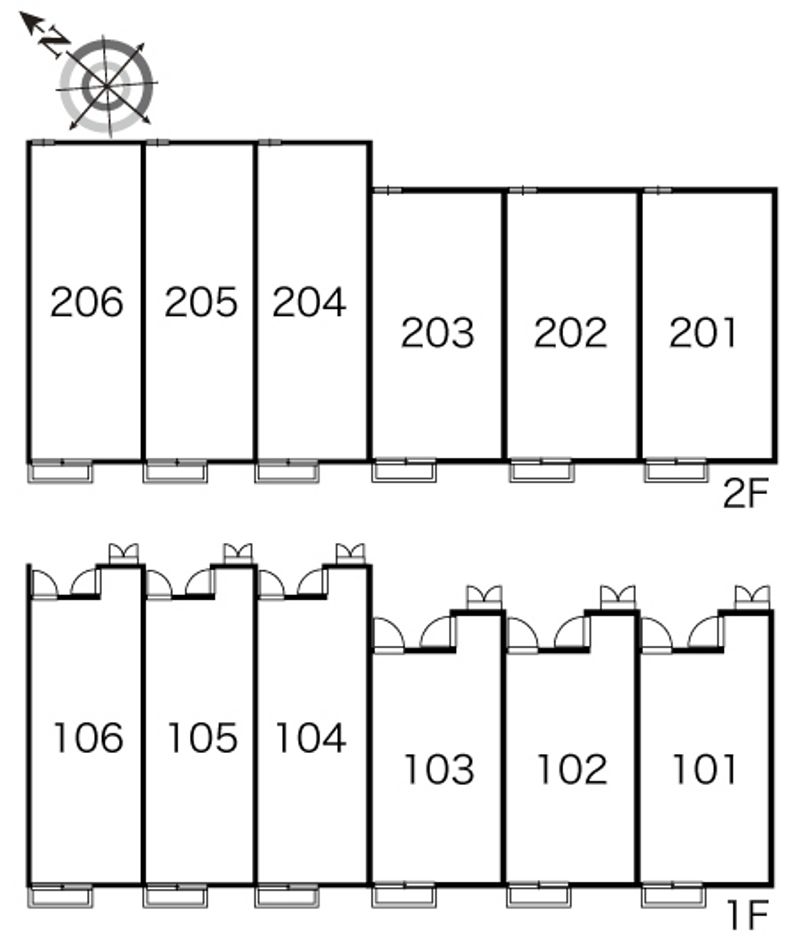 レオパレス昴５５５Ｅ 間取配置図