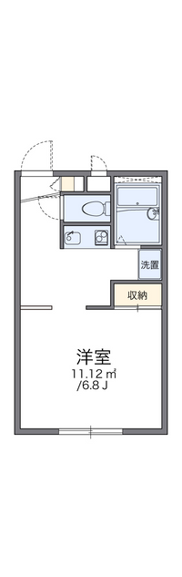 レオパレス西水Ｂ 間取り図