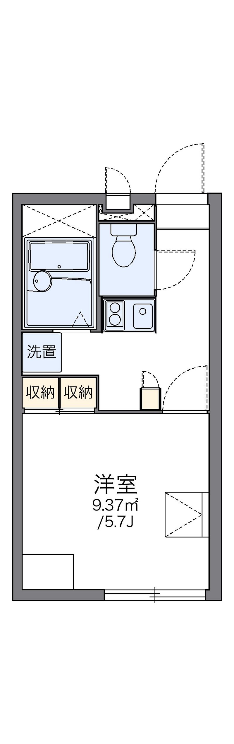 レオパレス谷万成 間取図