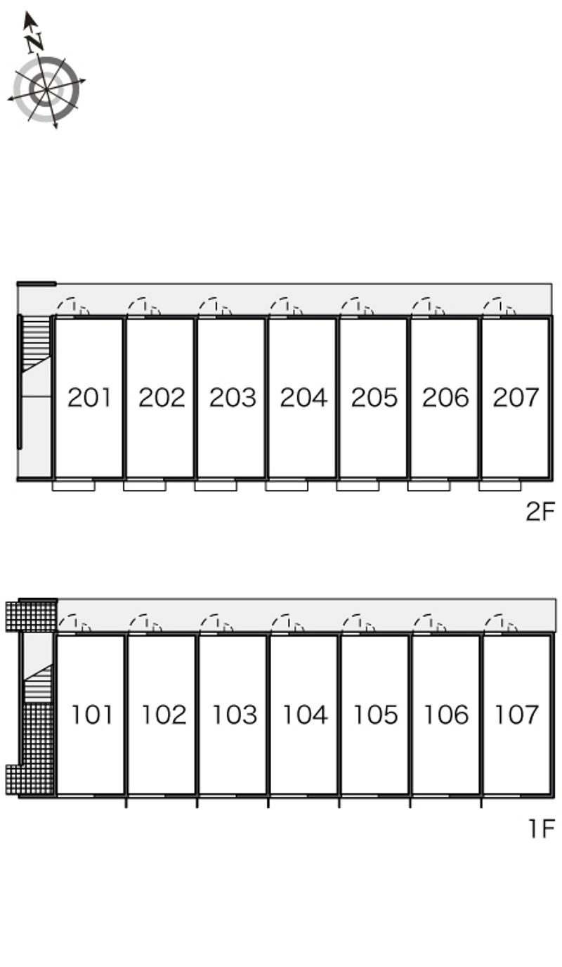 レオパレス東錦見 間取配置図