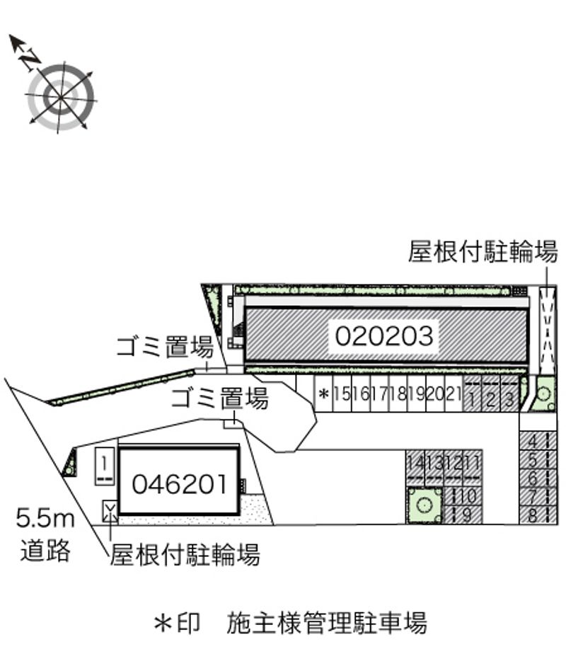レオパレスＫ・Ｓアグリ壱番館 配置図