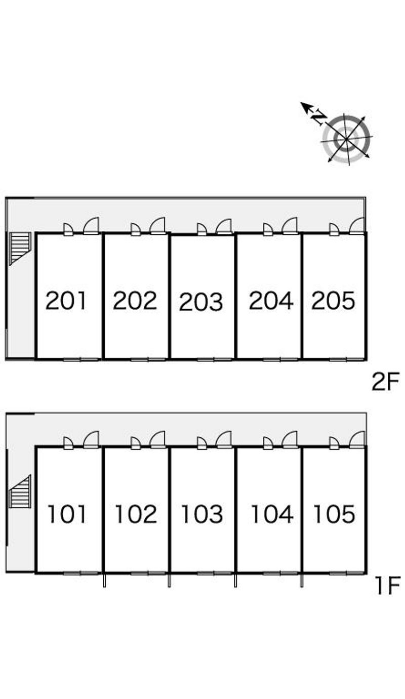 レオパレスひまわり 間取配置図