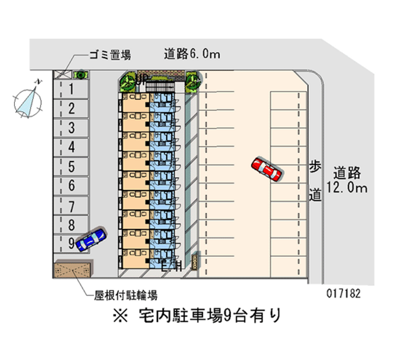 レオパレスバーディⅡ 月極駐車場