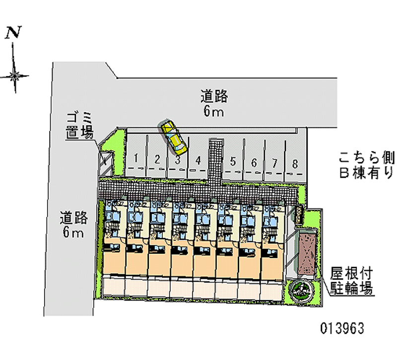 レオパレスカーサホープ１号館 月極駐車場