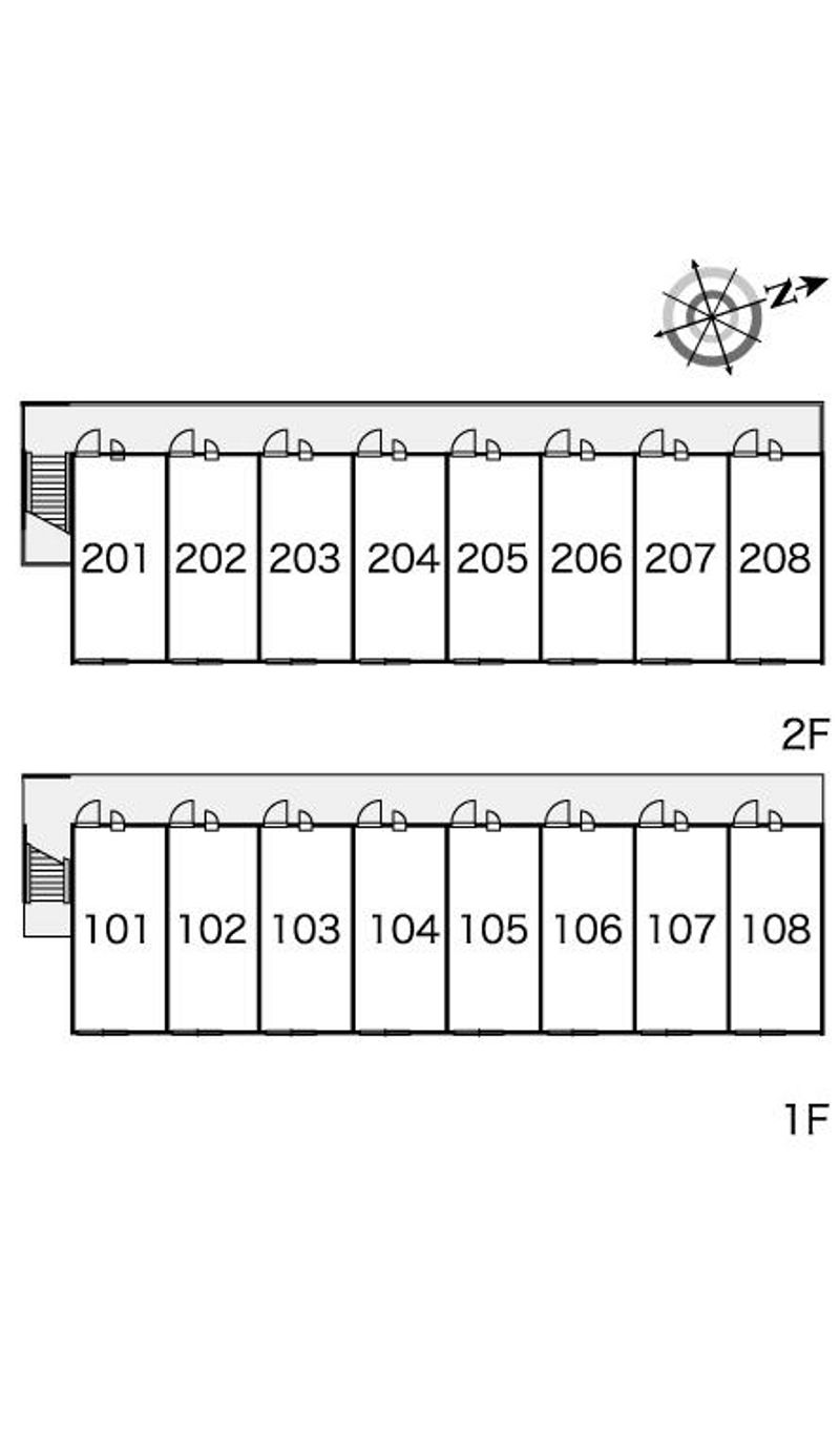 レオパレスコンフォースオマタ 間取り配置図