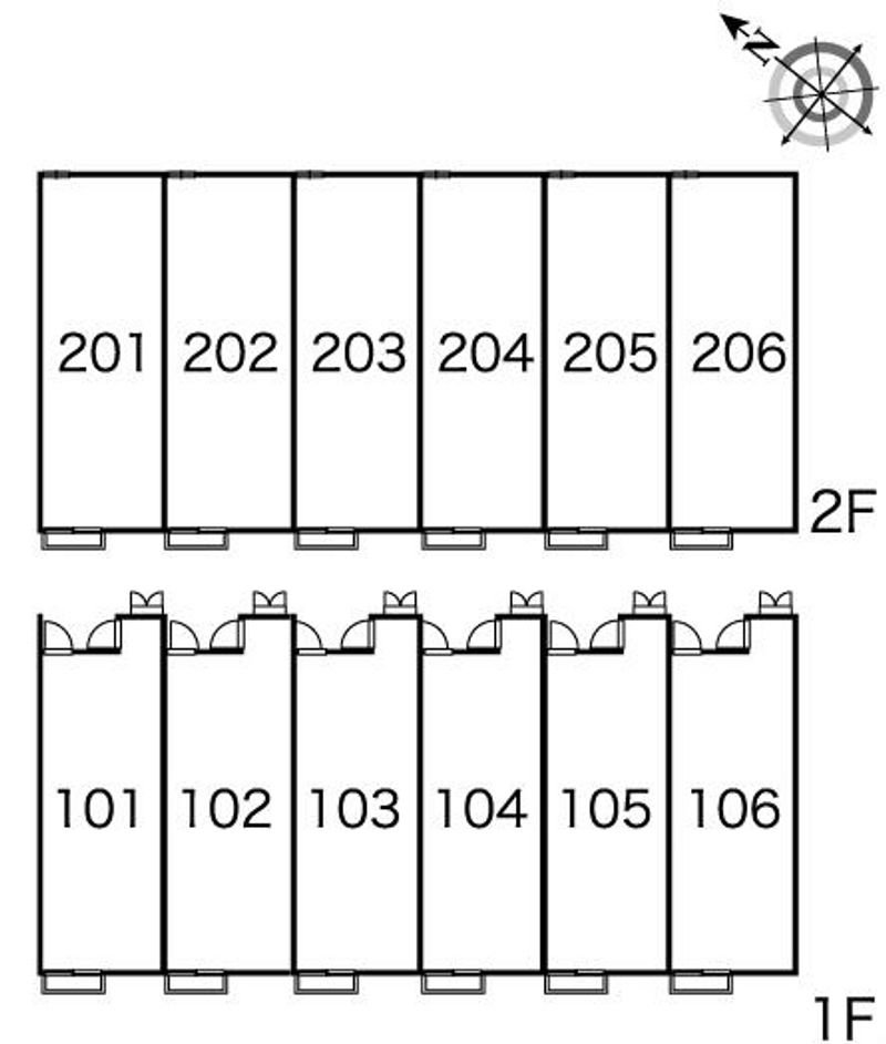 レオパレスＲ１ 間取配置図