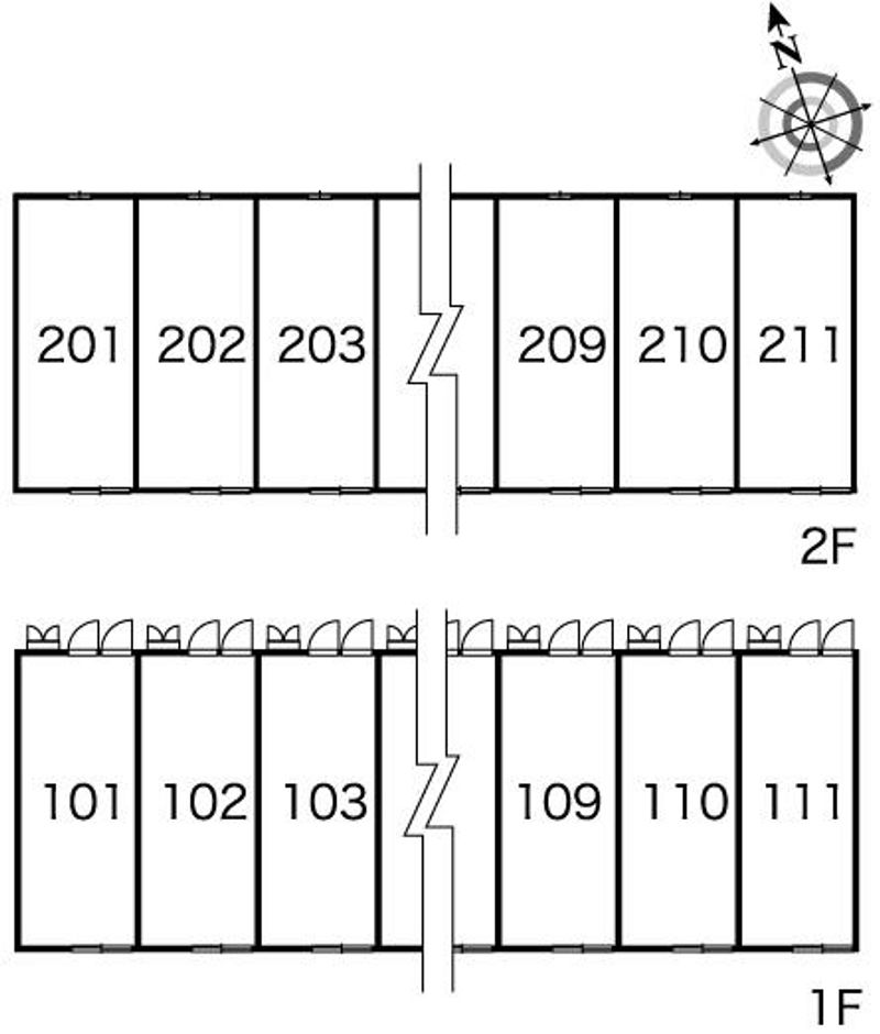 レオパレスベアージュⅢ 間取配置図
