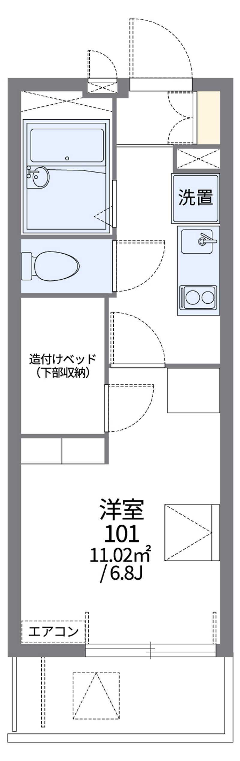 レオパレスバイオレット 間取図