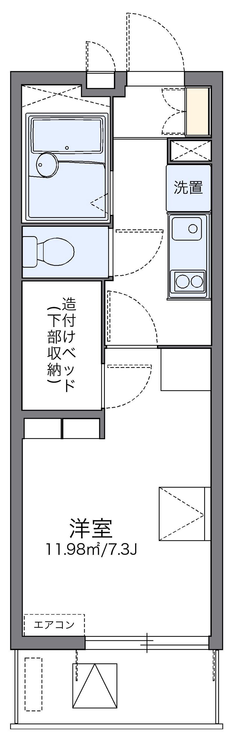 レオパレスダンディライオン 間取図