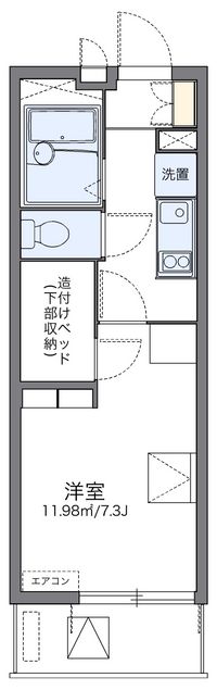 レオパレスダンディライオン 間取り図