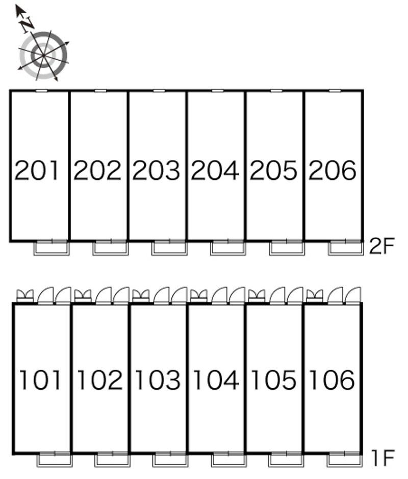 レオパレス神楽 間取配置図
