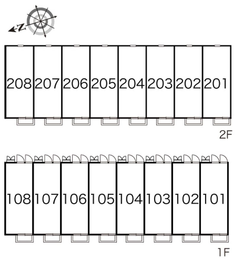 レオパレス折立 間取配置図