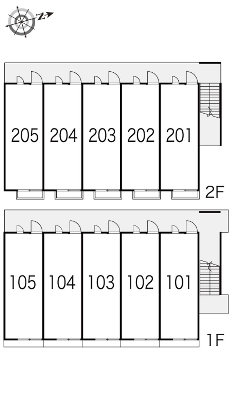 レオパレス紀三井寺Ⅱ 間取配置図
