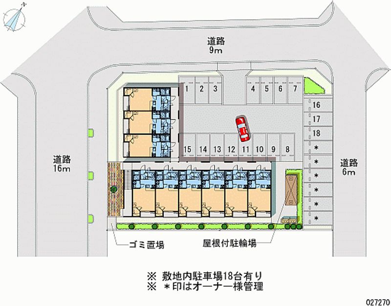 レオパレスミルフィーユ 月極駐車場