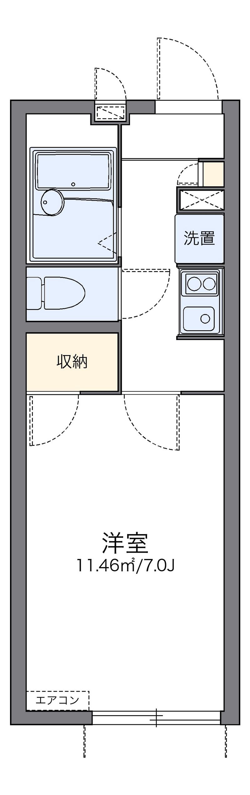 レオパレスパークコンフォールⅡ 間取り