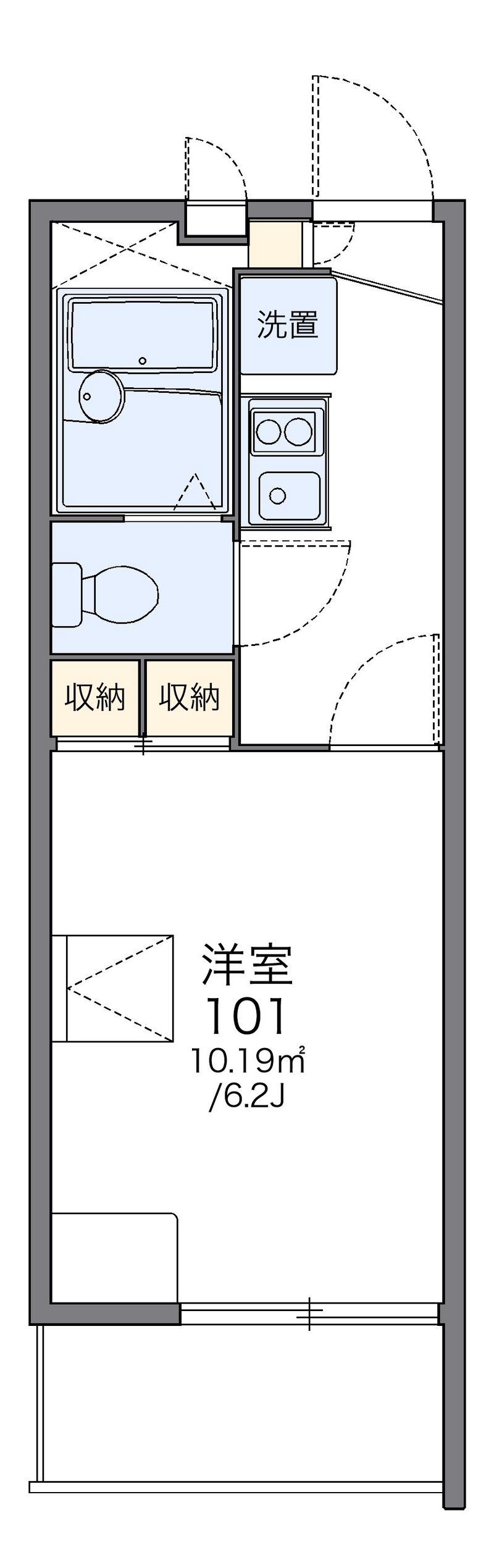 レオパレスハピネス 間取図