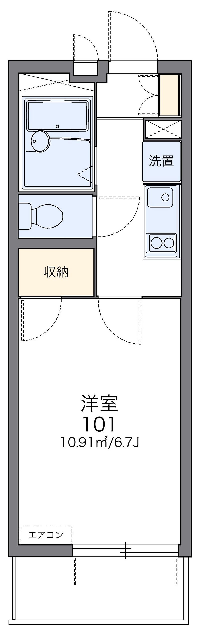 レオパレスアヴァンティ 間取図