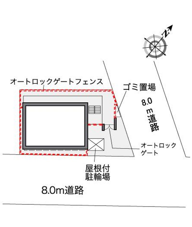 レオパレスＳＫＹ旭台 配置図