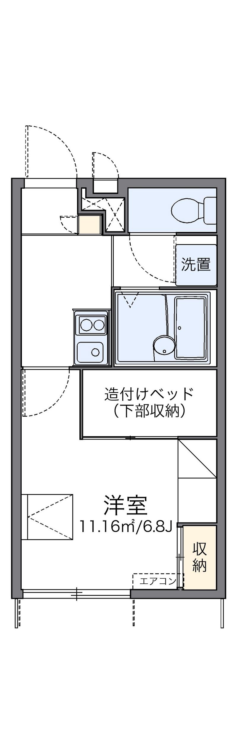 レオパレスサザンガーデン寺田Ⅱ 間取図