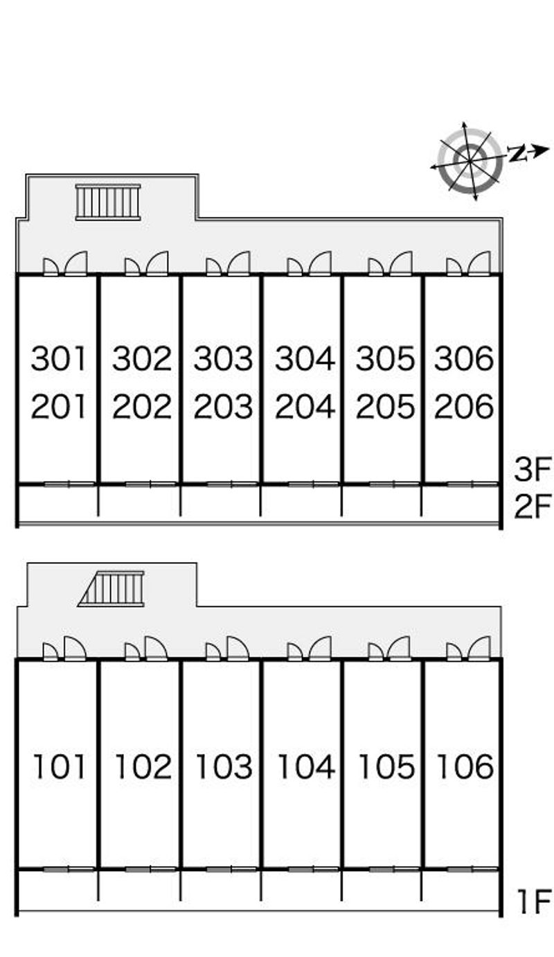 レオパレスシティーＣ 間取配置図