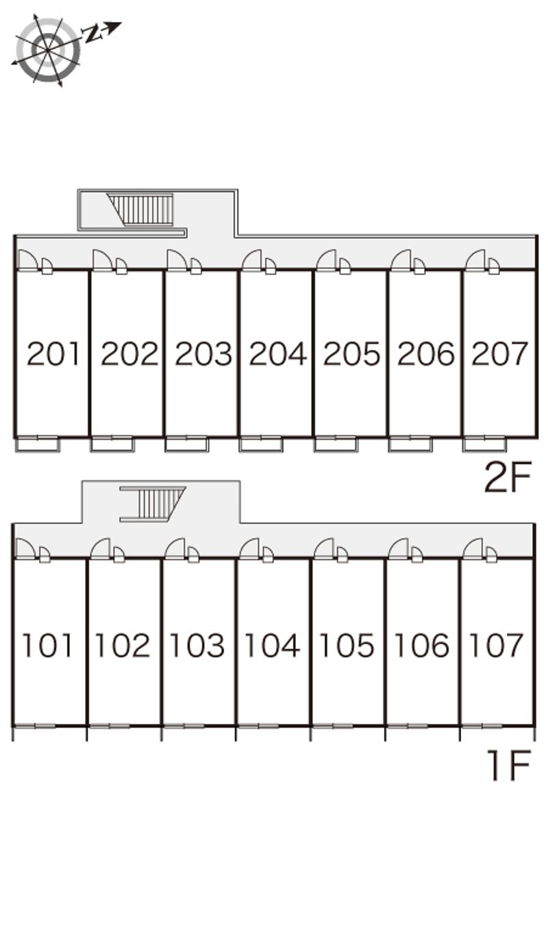 レオパレスサニースクエアーＢ 間取り配置図