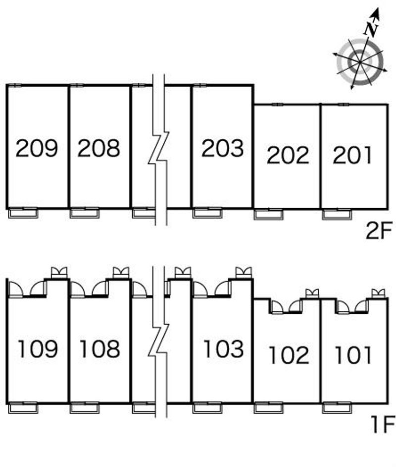 レオパレス山茶花 間取配置図