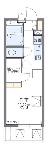 レオパレストルテュー 間取り図