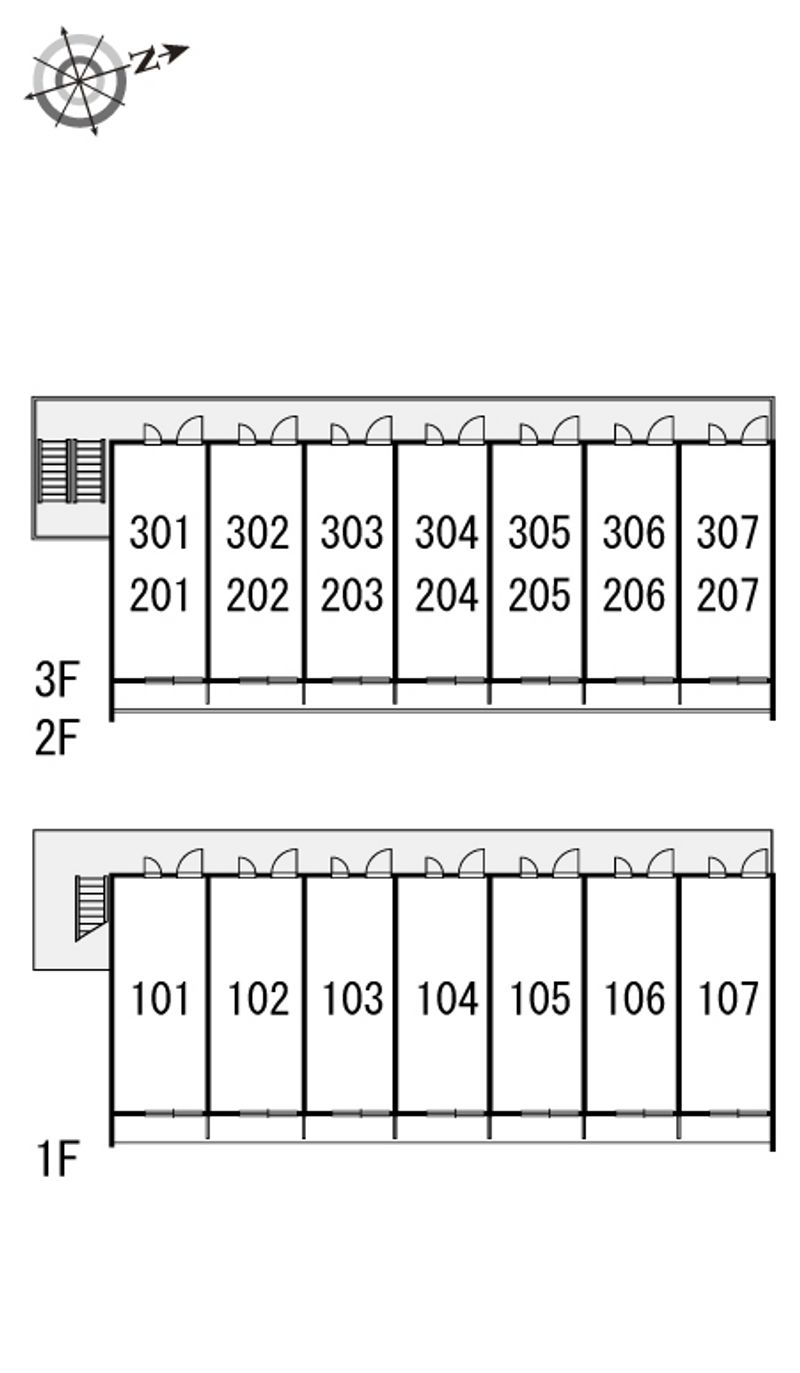 レオパレスエソーレ 間取り配置図