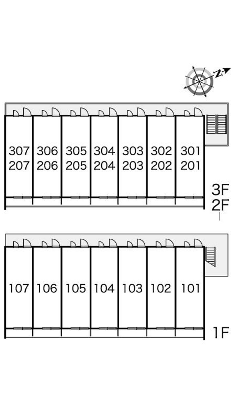 レオパレス柏Ⅱ 間取配置図